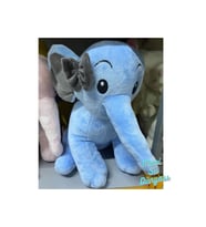 Peluş Kurdaleli Nazlı Fil 50 Cm - Mavi Su Dünyası (Mavi)