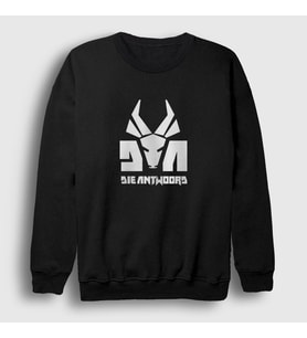 Presmono Unisex Beyaz Logo Die Antwoord Sweatshirt 453922tt (Siyah)