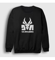Presmono Unisex Beyaz Logo Die Antwoord Sweatshirt 453922tt (Siyah)