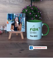 Fizik Öğretmeni Fotoğraflı Dekoratif Taş, Kupa Bardak Beyaz Hediye Öğretmenler Günü Hediyesi (Model 14)