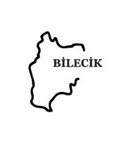 Bilecik Harita Araba Sticker siyah 15x17 CM (Siyah)