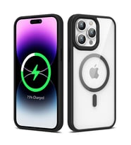 Apple iPhone 14 Pro Kılıf Magsafe Wireless Şarj Özellikli Silikon Zore Ege Kılıf (Siyah)