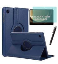 Samsung Galaxy Tab A9 Plus Kılıf Ekran Koruyucu Kalem Set (Lacivert)