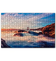 Cakapuzzle  Golden Gate Köprüsü Günbatımı  Puzzle Yapboz MDF (Ahşap) (1000 Parça)