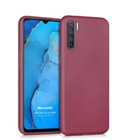 Microsonic Matte Silicone Oppo Reno 3 Kılıf (Mor)
