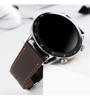 vagave Huawei Watch Deri Kordon GT2 GT3 GT4 GT5 Pro Uyumlu 22mm İsme Özel Doğal Deri Akıllı Saat Kordonu Yeni Yıl Yılbaşı Hediyesi Sevgiliye Eşe Arkadaşa İsime Özel Saat Kordonu Hediyesi (Kahverengi)