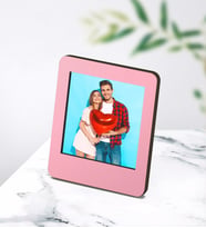 Fotoğraf Baskılı Renkli Ahşap Çerçeve (Pembe)