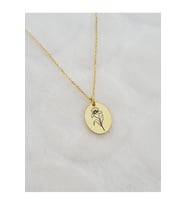 Doğum Çiçeği Kolye, Birth FLower Necklase (Şubat - Februrary) (Gold)