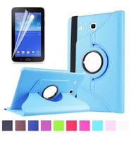 Galaxy Tab 3 Lite 7.0 T110 Zore Dönebilen Standlı Tablet Kılıfı (Mavi)