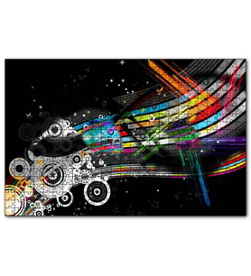 Cakapuzzle Renkli Şeritler Daireler ve Yıldızlar  Puzzle Yapboz MDF (Ahşap) (1000 Parça)