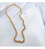 Burgu Zincir Model Gümüş Kolye (Rose)