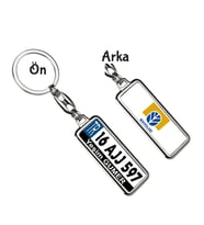 Kişiye Özel New Holland 2 Logo Tema Plaka Anahtarlık (Gümüş)