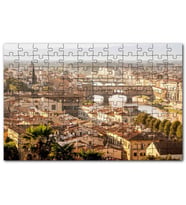 Cakapuzzle İtalya Şehir Köprüler ve Nehir Manzarası Puzzle Yapboz MDF (Ahşap) (500 Parça)