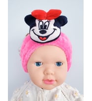 MAGRİB minnie mause figürlü kız çocuk peluş saç bandı (Fuşya)