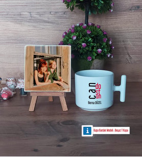 Arkadaşa Hediye Fotoğraflı Dekoratif Taş, Kupa Bardak Beyaz Hediye (Model 12)
