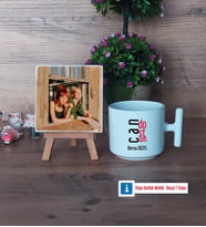 Arkadaşa Hediye Fotoğraflı Dekoratif Taş, Kupa Bardak Beyaz Hediye (Model 12)