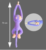 Elleri Yapışan Uyku Ve Oyun Arkadaşı 70 Cm Peluş Maymun Oyuncak - Hediyelik - Aksesuar Ve Süs - Oyun Ve Uyku Arkadaşı (Mor)