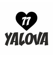 Kalpli 77 Yalova Araba Sticker siyah 20x15 CM (Siyah)