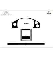 Meriç® Isuzu Roybus C Ön Torpido Kaplama Maun 7 Parça 2007-› (Piano Black)