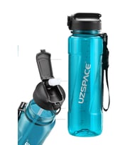 Uzspace FiftyFifty PİPETLİ 1000ml -Büyük Boy- Tritan Su Matarası  (Turkuaz)