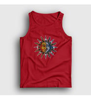 Presmono Unisex Beyaz Mosaic Sun Moon Güneş Ay Atlet 408028tt (Kırmızı)