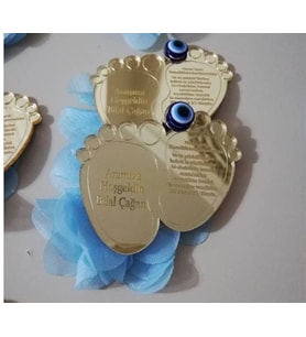 Kişiye Özel Pleksi Bebek Magnet Hatıra (Gümüş)