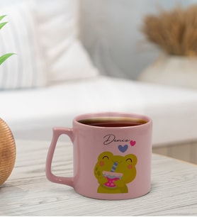 BK Gift Kişiye Özel İsimli Pastel Pembe Middle Kupa Bardak, Arkadaşa Hediye, Ev Hediyesi, Doğum Günü Hediyesi, Ofis Hediyesi-1 (Model 5)