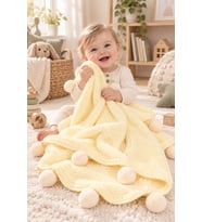 Pabteks Bebek/Çocuk Battaniyesi (Krem)