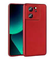 Xiaomi Mi 13T Kılıf Kamera Çıkıntılı Soft Silikon (Kırmızı)