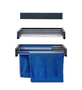 NEBU 70cm-Medium İç Ve Dış Mekan Duvara Monte Dekoratif Çamaşır Askısı (Antrasit)