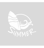 Summer Araba Sticker  siyah 20x14 CM (Beyaz)