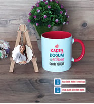 Kadın Doğum Uzmanı Kupa Bardak Beyaz ve Fotoğraflı Ahşap Anahtarlık Hediye (Model 2)