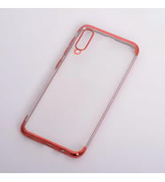 Galaxy A50 Kılıf Dört Köşeli Lazer Silikon Kılıf (Kırmızı)