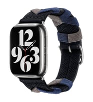 Apple Watch 40mm Bridon BalıkSırtı Örgü Tasarımlı Kordon 97 (Siyah)