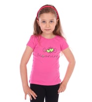Toontoy Kız Bebek Good Morning Baskılı Tişört (Fuşya)