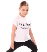 Toontoy Kız Çocuk Baskılı Tişört (Beyaz)