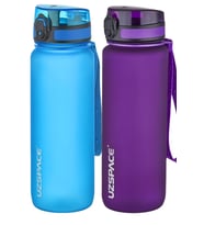 Uzspace 2'li Tritan Matara Seti 800 ml 14 Farklı Renk Seçeneği FiftyFifty (Siyah - Mavi - Pembe)
