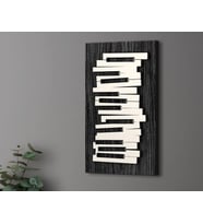 BK Gift Kabartma Gitar Tasarımlı Siyah(Ebony) Ahşap Tabela 46cm, Home Bar Tabela, Rustik Ev Dekorasyonu, Duvar Dekoru (Model 4)