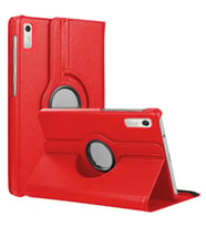 Microsonic Lenovo Tab P11 Pro 2.Nesil Kılıf (ZAB50094TR) 360 Rotating Stand Deri Siyah (Kırmızı)