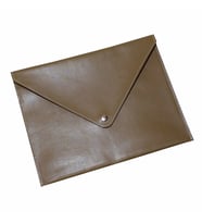 2K PU Deri A5 KÜÇÜK BOY Dosya Klasörü Belge Tutucu Su Geçirmez Portföy Zarf Dosya Klasör Kılıf A5 Çıtçıtlı Dosya 19,5X24,7 CM (Vizon)