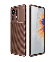Xiaomi Mi Mix 4 Kılıf Karbon Silikon Case (KAHVE)