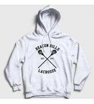 Presmono Unisex Beyaz Beacon Hills Lacrosse Dizi Teen Wolf Kapüşonlu Sweatshirt 330697tt (Beyaz)