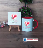 Anneye Doğum Günü Hediyesi Dekoratif Taş, Kupa Bardak Kırmızı Hediye (Model 1)