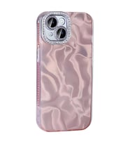 iPhone 15 Kılıf Airbagli Parlak Taş Detay Tasarımlı Esila Kılıf (Pembe)