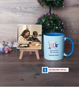 Matematik Öğretmeni Fotoğraflı Dekoratif Taş, Kupa Bardak Beyaz HediyeÖğretmenler Günü Hediyesi (Model 4)