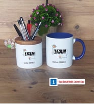 Yazılım Mühendisi Kalemlik, Kupa Bardak T Kişiye Özel Hediye (Model 6)