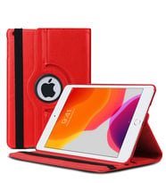 Microsonic Apple iPad 10.2'' 7. Nesil (A2197-A2200-A2198) Kılıf 360 Rotating Stand Deri (Kırmızı)