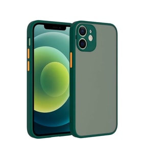 iPhone 12 6.1inç Kamera Korumalı Premium Silikon Kılıf (Yeşil)