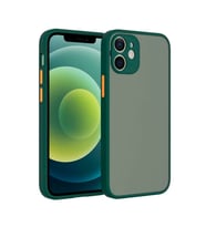 iPhone 12 6.1inç Kamera Korumalı Premium Silikon Kılıf (Yeşil)