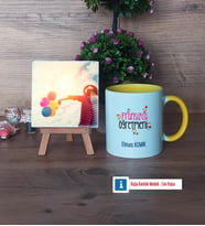 Fransızca Öğretmeni Fotoğraflı Dekoratif Taş, Kupa Bardak Beyaz Hediye (Model 7)